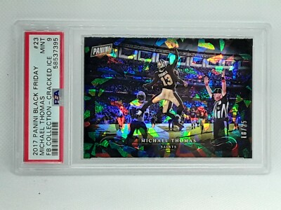 #ad *PSA 9* Michael Thomas 2017 Black Friday CRACKED ICE 18 25 New Orleans Saints $49.99