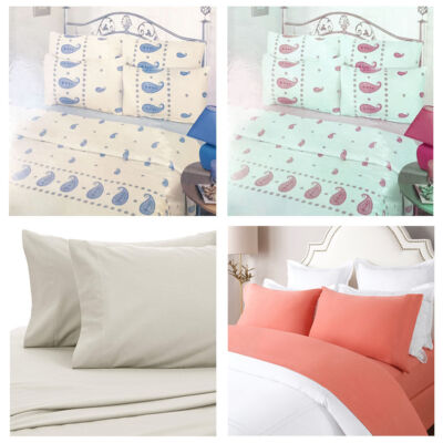 Weiches Design 100 % Baumwolle Thermo Flanell Flaches Laken Bettwäsche Set Kissenbezüge