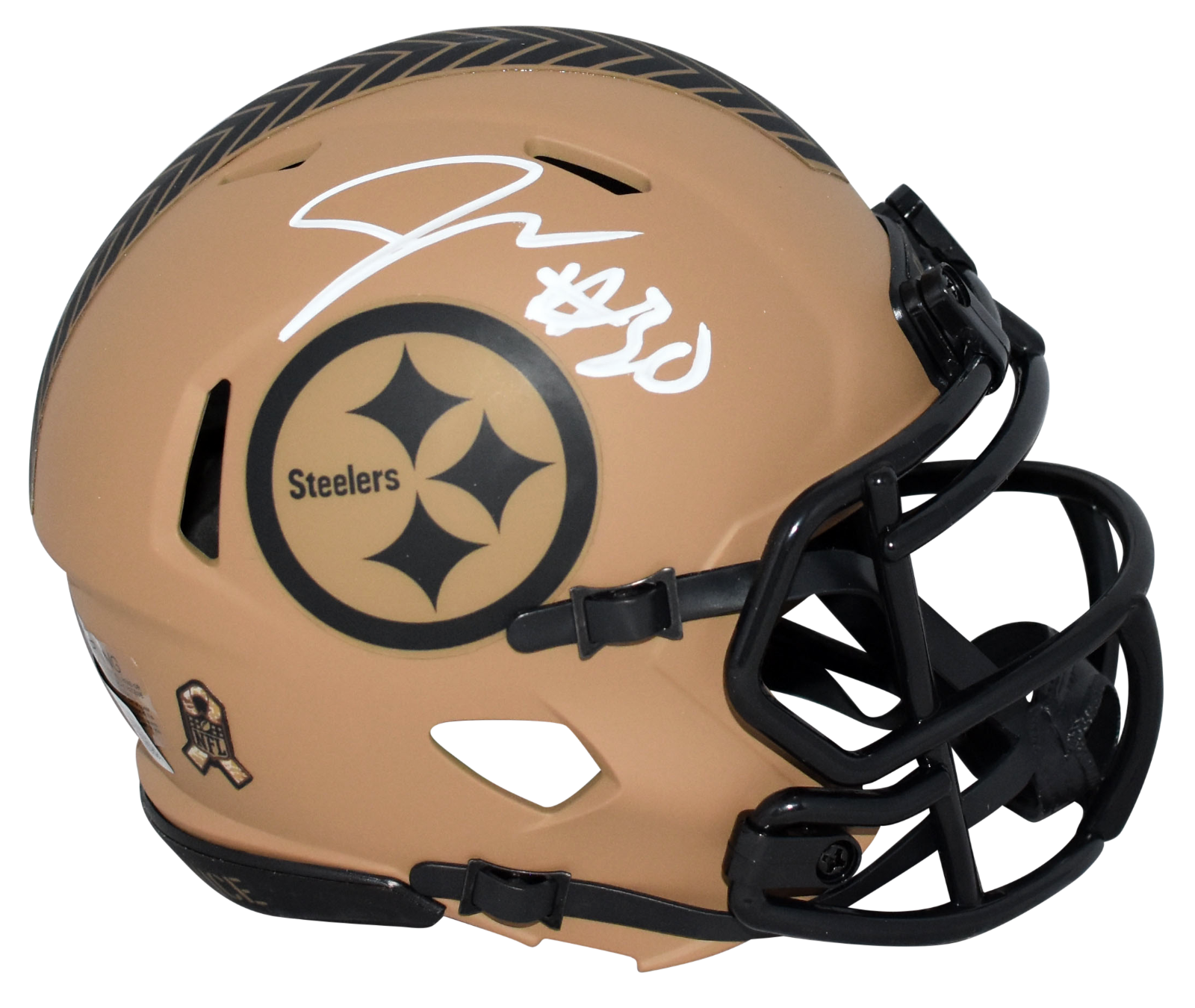 Jaylen Warren Autographed Signed Pittsburgh Steelers SALUTE TO SERVICE MINI HELMET BECKETT 