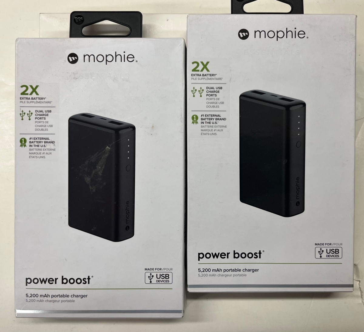Mophie 2X Power Boost 5,200 mAh Portable Charger (Black