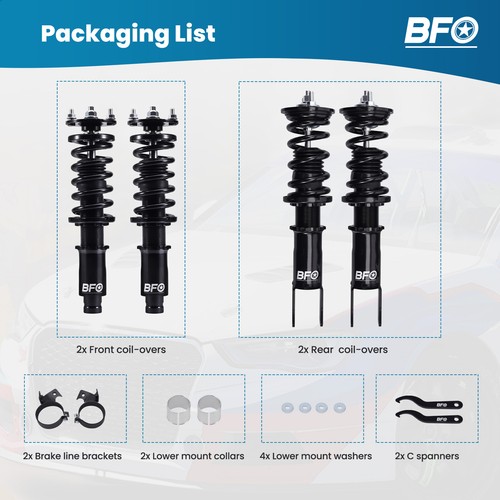 4PCS Suspension Coilovers Lowering Kit for Honda Civic 92-00 Acura Integra 94-01 - Picture 2 of 12