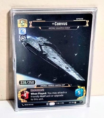 Star Wars Unlimited - CORVUS Prestige SERIALIZED 228/250 Jump To Lightspeed 1088