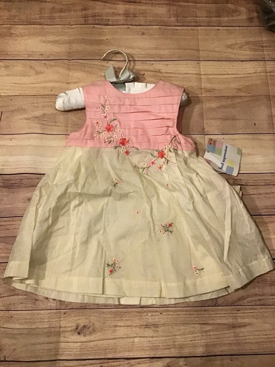 First Impression Orchid Pink Baby Size 12 Months Dress -new