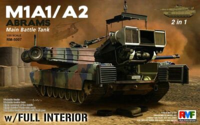  RM-5007 M1A1/A2 ABRAMS w/FULL INTERIOR 2in1 (1/35) New