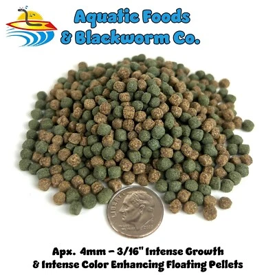 AQUATIC FOODS INC. 5-lbs 4mm Intense GROWTH & Intense COLOR Enhancing KOI & Pond Pellets