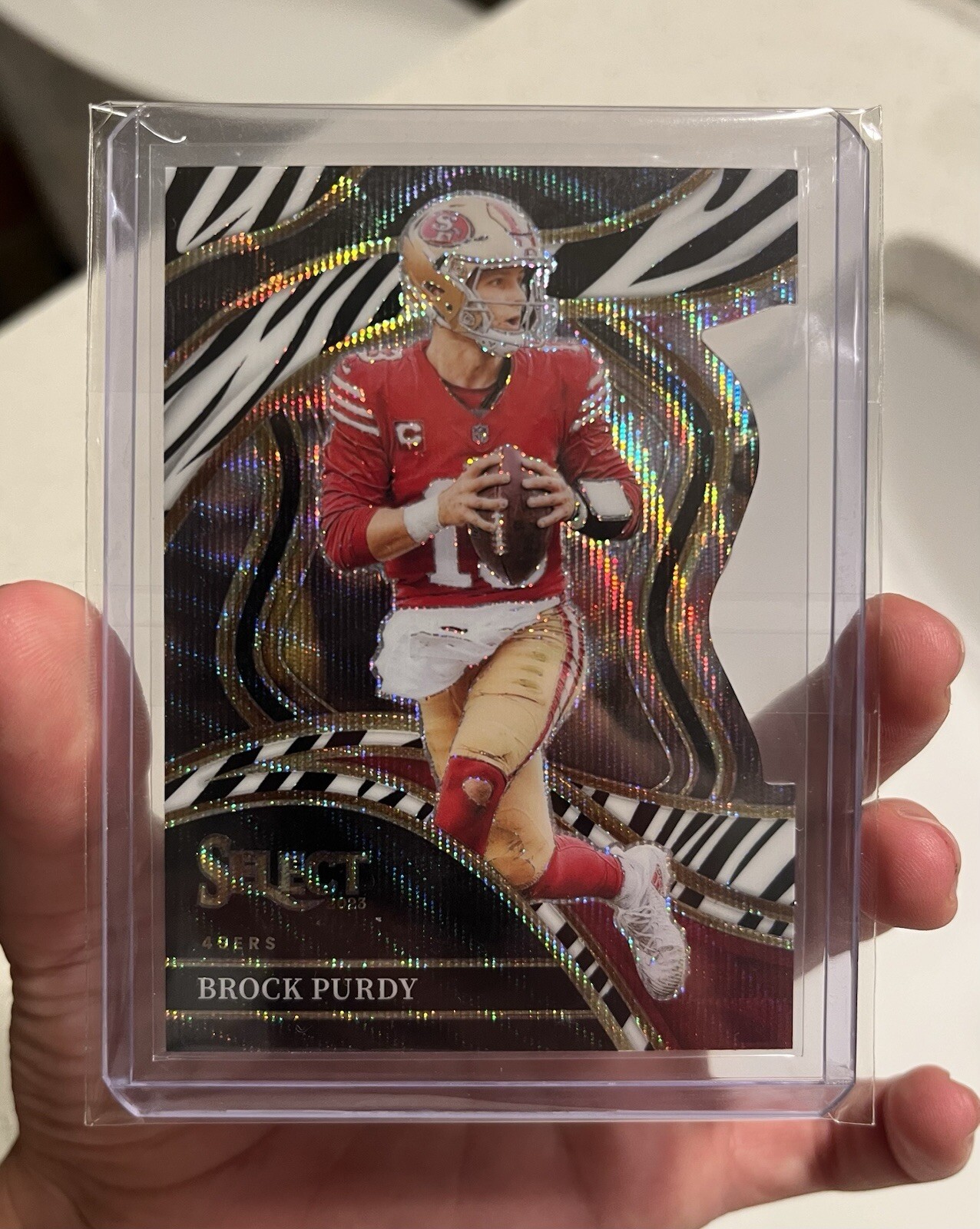 2023 Panini Select Brock Purdy Zebra Club Level Die-Cut Card #293 🔥🔥🦓