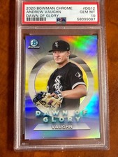 🔥2020 Bowman Chrome Refractor DAWN OF GLORY ANDREW VAUGHN RC ROOKIE PSA 10 POP1