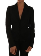 DOLCE & GABBANA Jacket Blazer Black Nylon Net Coat s. IT44 / US10 / L RRP $1600