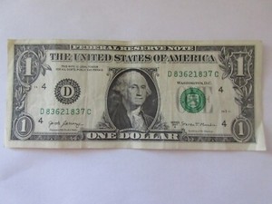 $1.00  Note  (last number not in line)