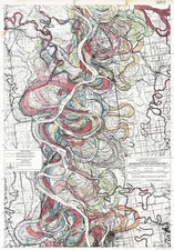 Sheet 8 - 1944 Harold Fisk Map Mississippi River Meander Belt Mississppi Valley