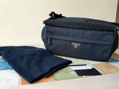 Prada bike bag 2VH991 navy shoulder crossbody bag biker bag | eBay