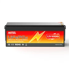 12V 600Ah LiFePO4 Lithium Battery Deep Cycles 7680Wh 200A BMS Solar Marine