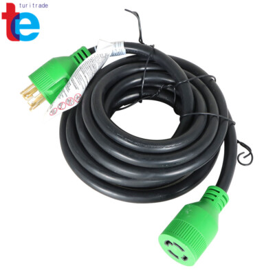 #ad Generator Extension Cord 15 Ft 4 Prong Power Cable 10 4 30 Amp Adapter Plug $32.48