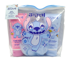 Disney Stitch Bath Gift Set – Body Wash & Lotion + Sponge – Mad Beauty – New