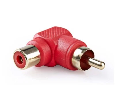 Adaptateur RCA 90° Audio Mono Mâle Femelle Or Angulé M F Câble Prolongateur PC - Photo 1/2