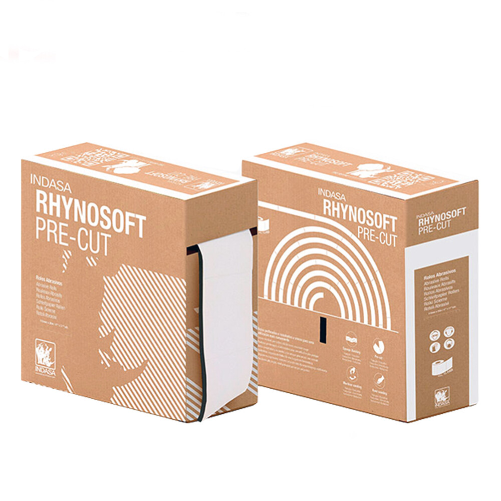 Rotolo Abrasivo Indasa Rhynosoft Soft 115mm x 25m - Pretagliato