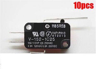 10Pcs Micro Switch Omron Miniature Basic V-152-1C25 Spdt Thermosetting Case N lc