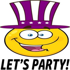 30 Custom Purple Party Smile Personalized Address Labels