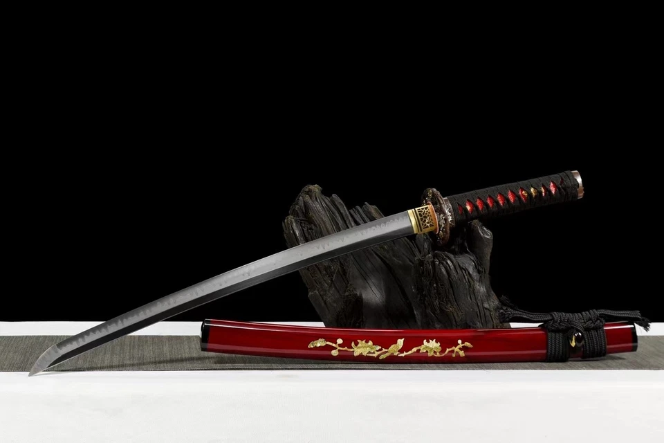 Espada Samurai Japonesa Shiage-tōgi Wakizashi Arcilla Templada T10 Acero Real Hamon Foto 3 de 4