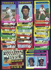 1975 Topps Baseball "MUST PICK 4" HOF/Stars/MVP's/RC's/Leaders/Teams - 99¢ each