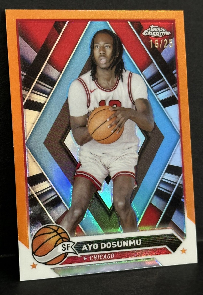 2024 Topps Chrome Basketball Chicago Bulls Ayo Dosunmu Orange