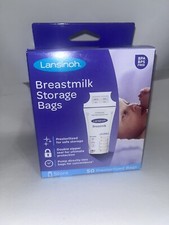 Lansinoh Breastmilk Storage Bags, Breastfeeding Moms Pump Directly into Bag 50ct