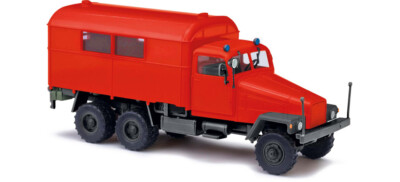 Busch H0 51576 IFA G5´56 mit Kofferaufbau, Feuerwehr Werkstattwagen WstW / 1:87