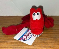 Vintage Disney Store Sebastian Crab Bean Bag Plush Toy My Little Mermaid NWT