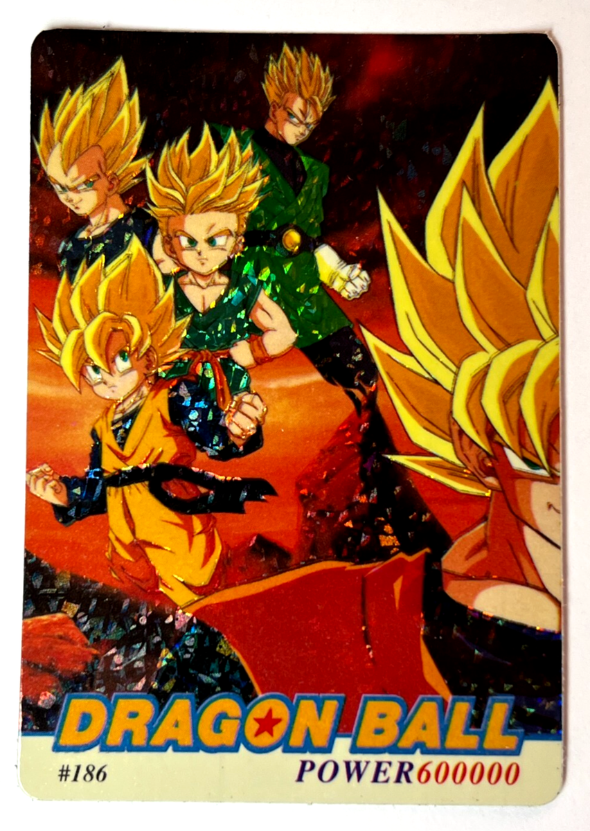 1997 DRAGON BALL Z Card #186 GOKU SSJ2 GOHAN SSJ2 VEGETA SSJ2 VTG