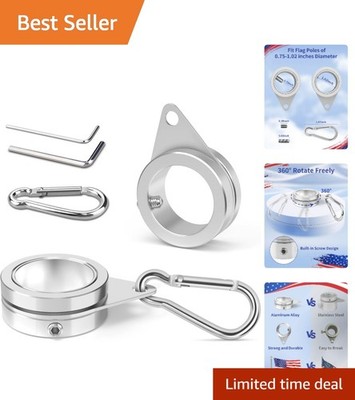 High-Quality 360° Rotating Flag Pole Rings - Adjustable for Various Sizes
