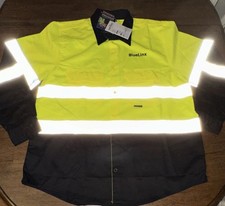 Portwest High Visibility Yellow Black Security Work Shirt Jacket Sz XL E066 NWT