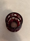 Egermann Ruby Cut to Clear Glass Toothpick Holder — photo 2