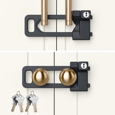 AST Cabinet Lock, 2 Metal Locks 4 Keys, Keyed Alike, Adjustable, Short Ver