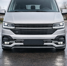 passend für T6.1 Multivan Transporter Gitter Set Blende Stoßstange schwarz glanz