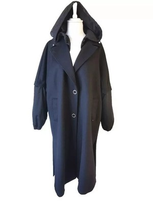  MARINA RINALDI Mantel schwarz Schurwolle MR 29- IT58, DE50, FR54,GB24