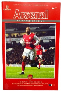2006/07 Arsenal v Bolton Wanderers FA Cup 4th Round 28 Jan 2007