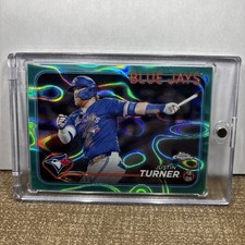 2024 Topps Chrome - Justin Turner #248 Aqua Raywave Refractor /199 Blue Jays