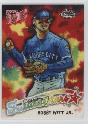 2025 Shoebox Treasures 2023 Topps Chrome Stamp /99 Bobby Witt Jr #34 19yg