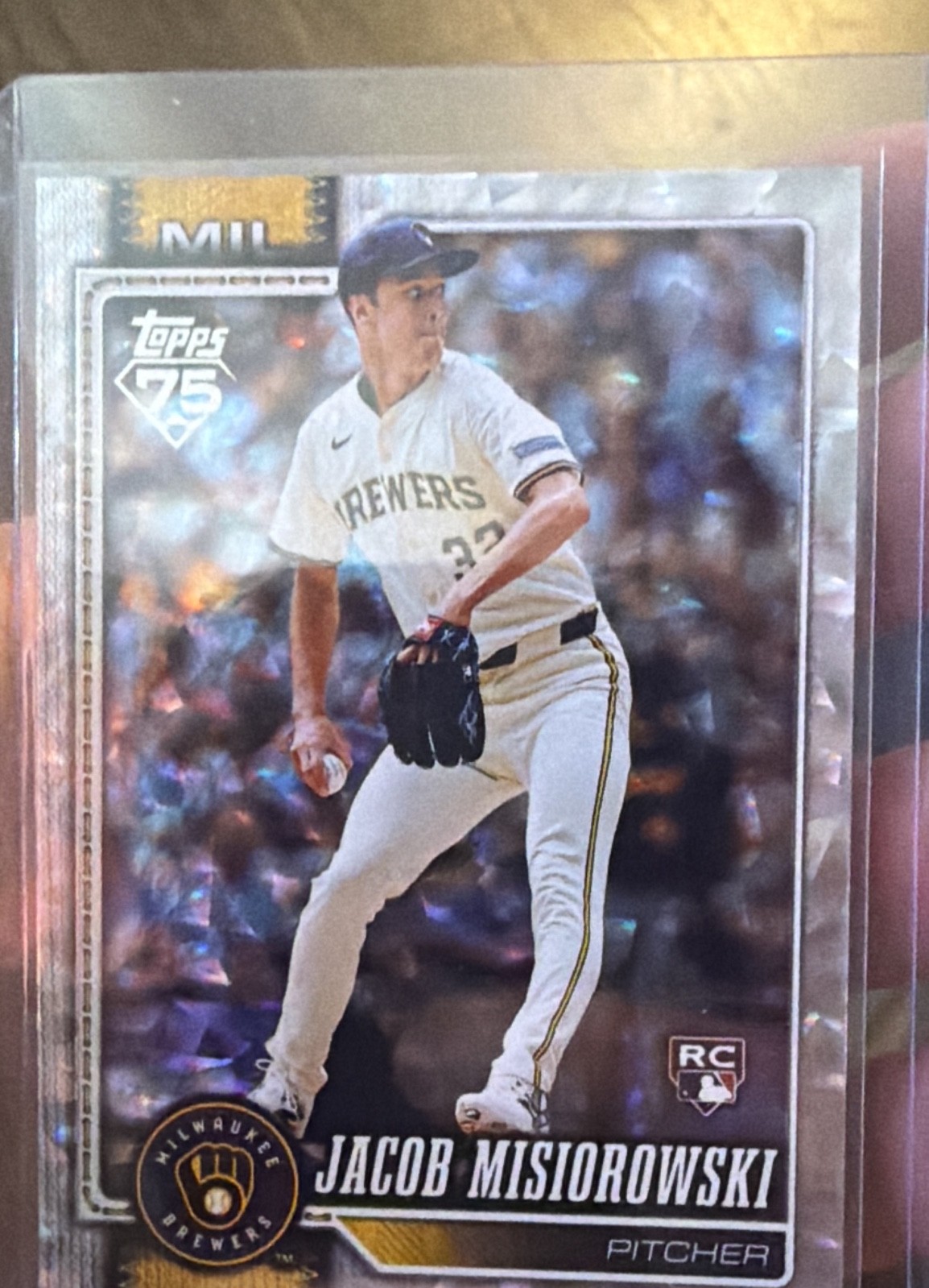 2026 Topps Series 1 - Jacob Misiorowski #10 Silver Crackle Foil (RC)