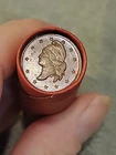 Fantastic Au Civil War Token &1863 Indian Head Ends Of Lincoln Wheat Cent Roll