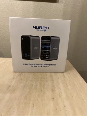 4URPC :USB-C Dual 4K Display Docking Station For MacBook Pro/Air