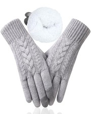 Winter Gloves for Women, Touch Screen Cold Weather Thermal Warm Knit Glove wi...