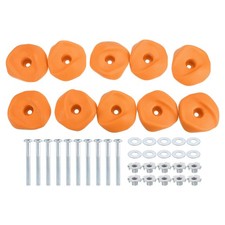 Rock Climbing Holds 10 Pcs Rock Wall with Single Hole for Playground Yellow-A