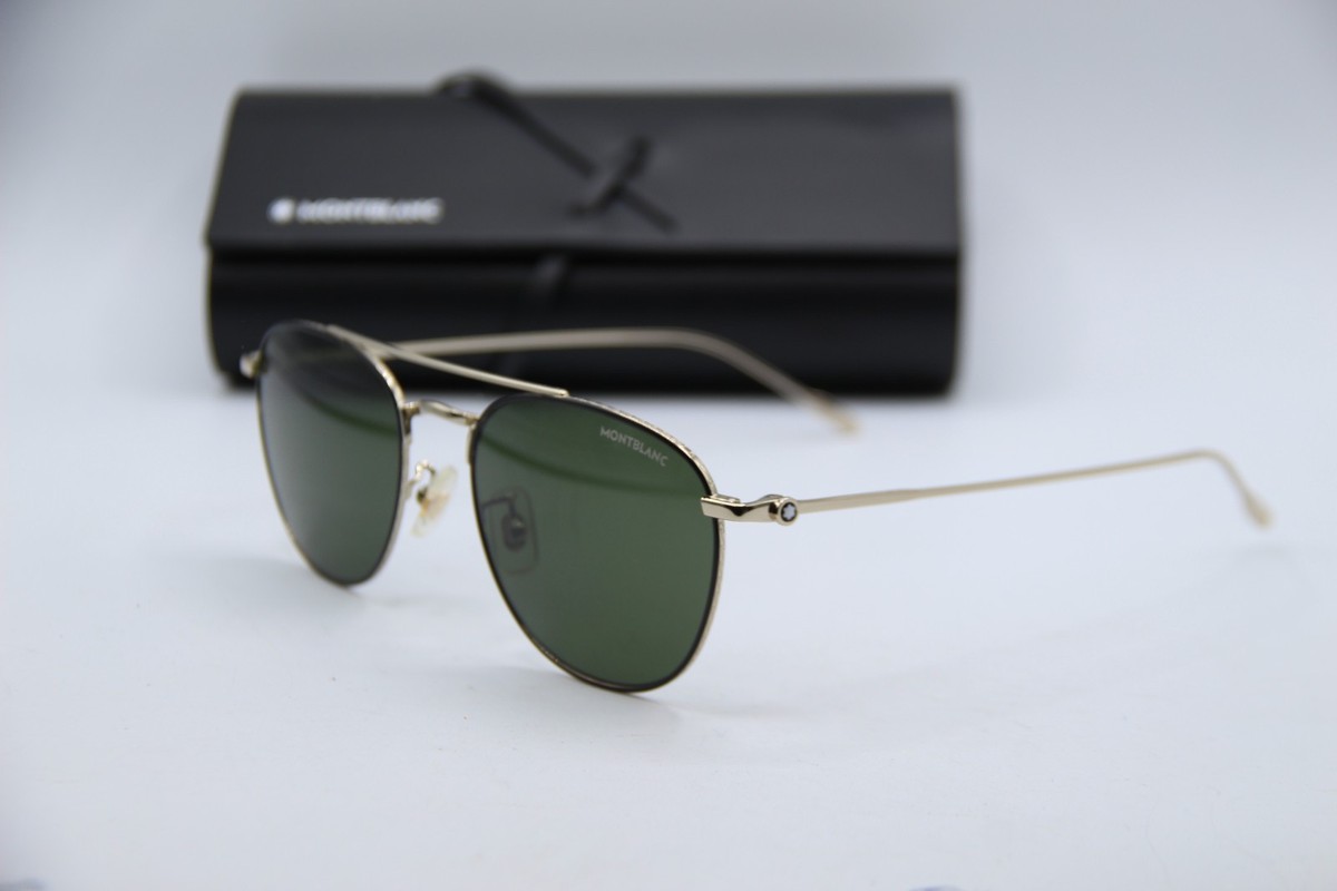 NEW MONT BLANC MB 0211S 008 BLACK GOLD AUTHENTIC FRAMES SUNGLASSES