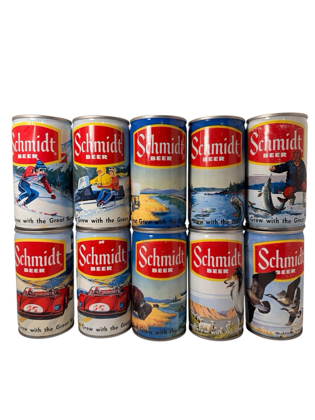 LOT OF  10 SCHMIDT BEER CANS PULL TAB - EMPTY