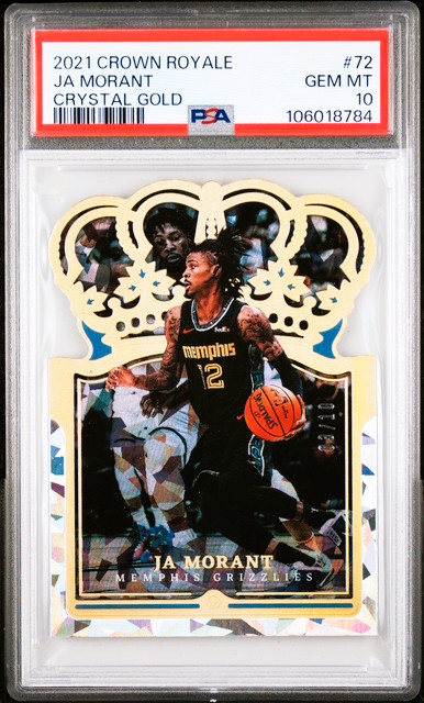2021 Crown Royale Ja Morant #72 Crystal Gold Die Cut (03/10) PSA 10 GEM MT POP 2