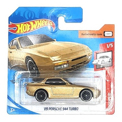 Hot Wheels 1989 Porsche 944 Turbo Gold Kids Model Diecast Toy Car