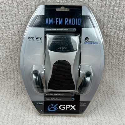 GPX A2093 AM/FM Portable Radio with Headphones & Built-In Speaker SEALED Retro