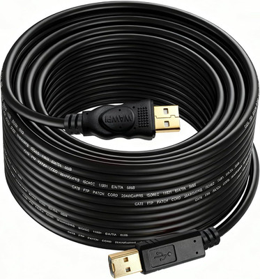 USB Cable 25 Ft Gold-Plated USB 2.0 Cable - A-Male to B-Male - Printer/Scanner-2