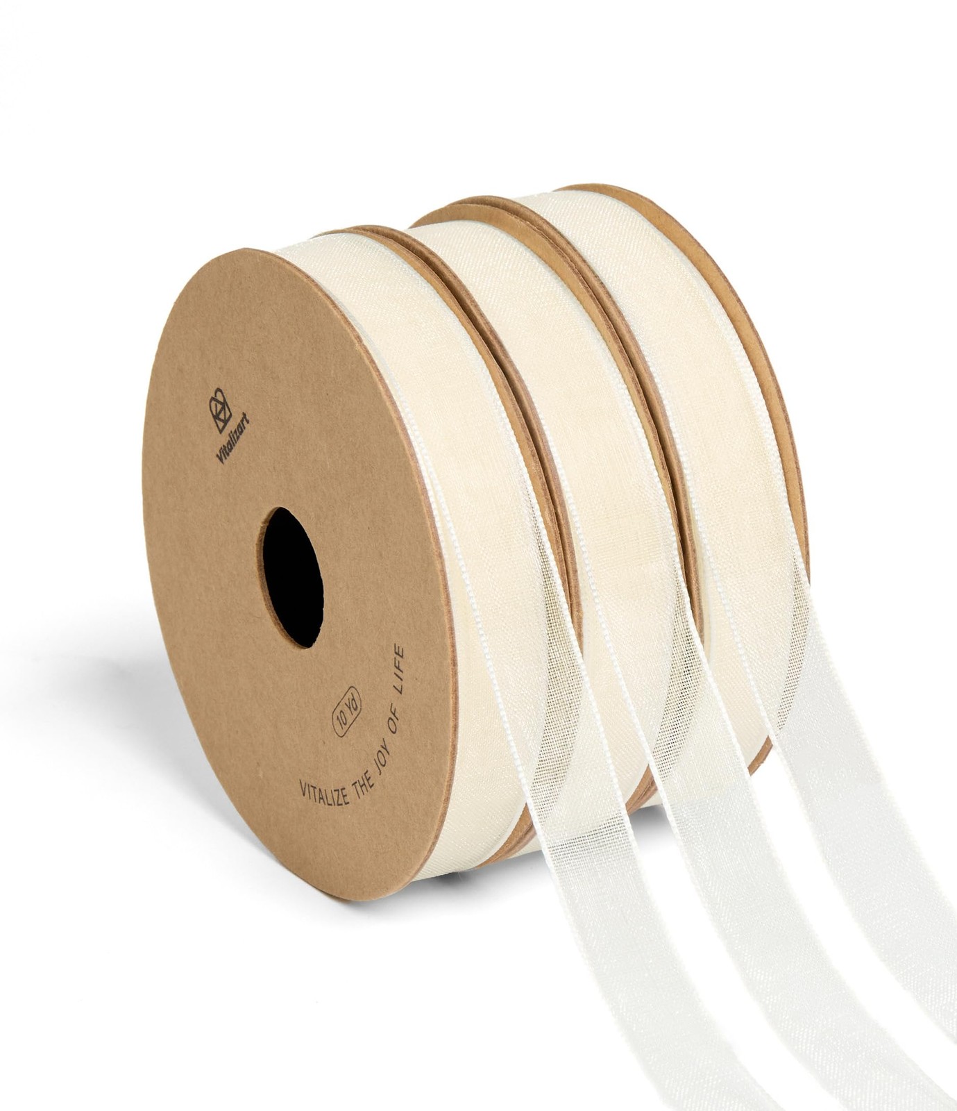 Ruban organza de mariage crème pour décorer vos tables de fête et cadeaux